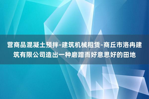营商品混凝土预拌-建筑机械租赁-商丘市洛冉建筑有限公司造出一种磨蹭而好意思好的田地